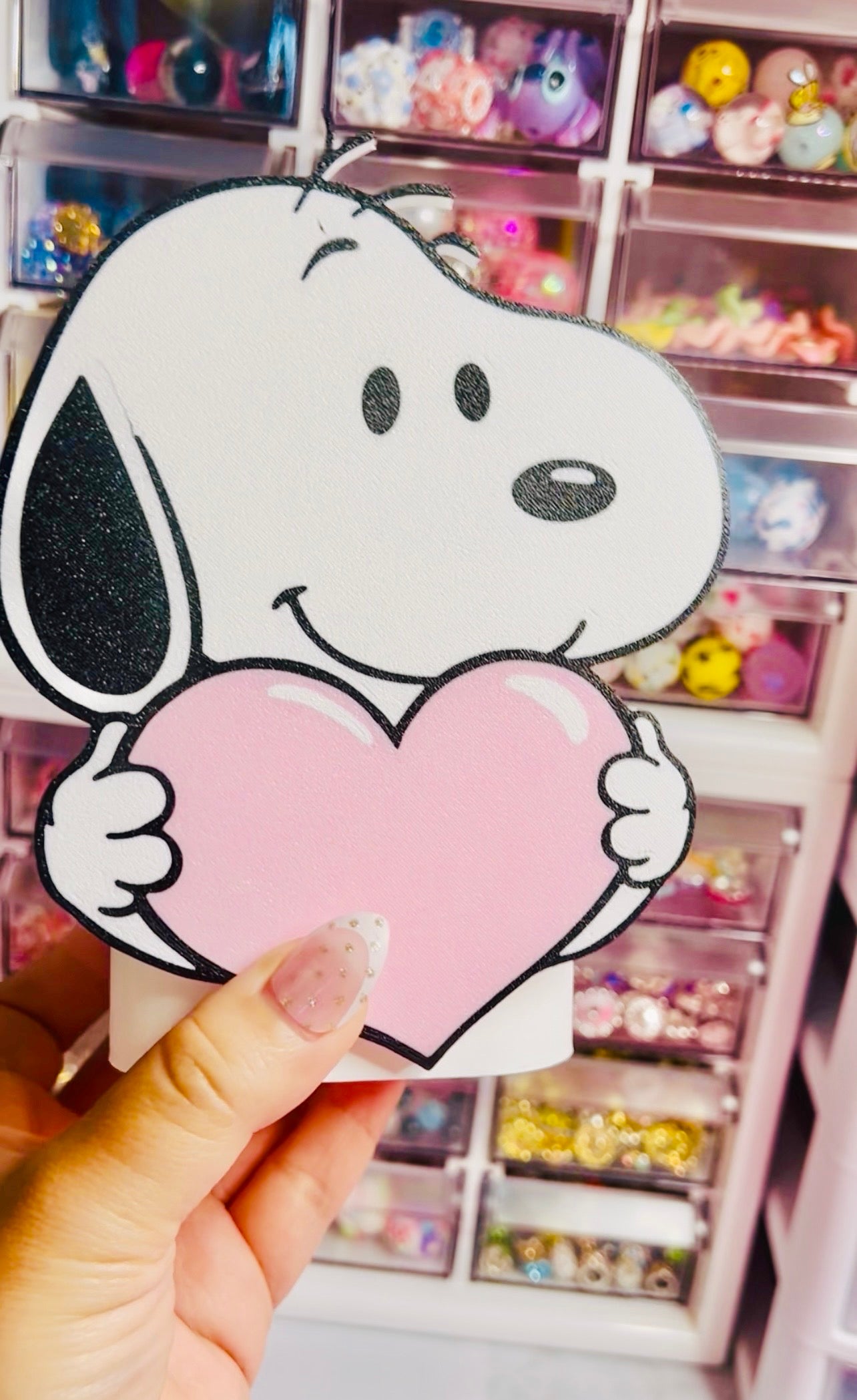 Snoopy Pink Heart Pen Holder