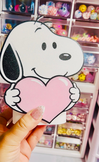 Snoopy Pink Heart Pen Holder