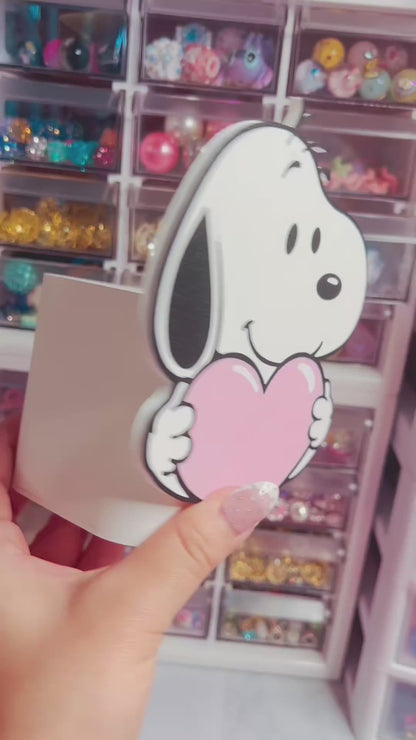 Snoopy Pink Heart Pen Holder
